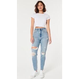 Hollister Ultra High Rise Mom Jean medium Wash Size 00R/24R